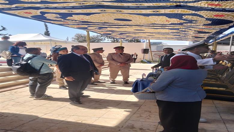 خلال فعاليات احتفالات ذكرى معركة العلمين بالحرب العالمية الثانية في المقابر اليونانية بمدينة العلمين