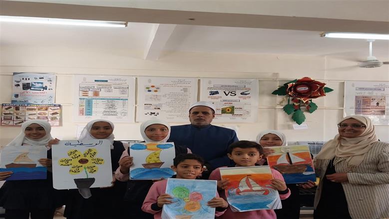 خلال فعاليات معرض الأنشطة الفنية لطلاب الأزهر الشريف بحضور رئيس منطقة مطروح الأزهرية بمعهد مطروح الازهرى