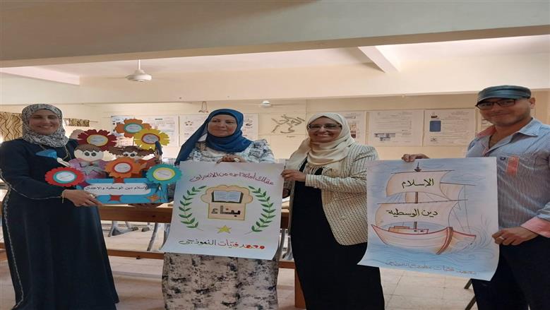 خلال فعاليات معرض الأنشطة الفنية لطلاب الأزهر الشريف بحضور رئيس منطقة مطروح الأزهرية بمعهد مطروح الازهرى