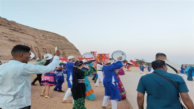 انطلاق أولى حفلات تعامد الشمس من معبد أبوسمبل 