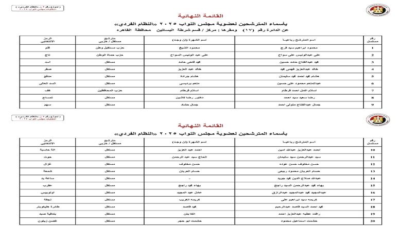 القائمة الوطنية القاهرة