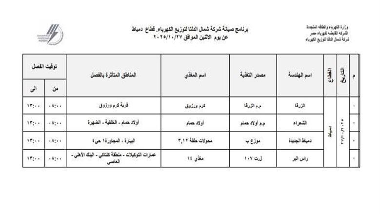 قطع الكهرباء