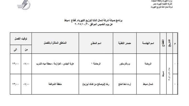 قطع الكهرباء