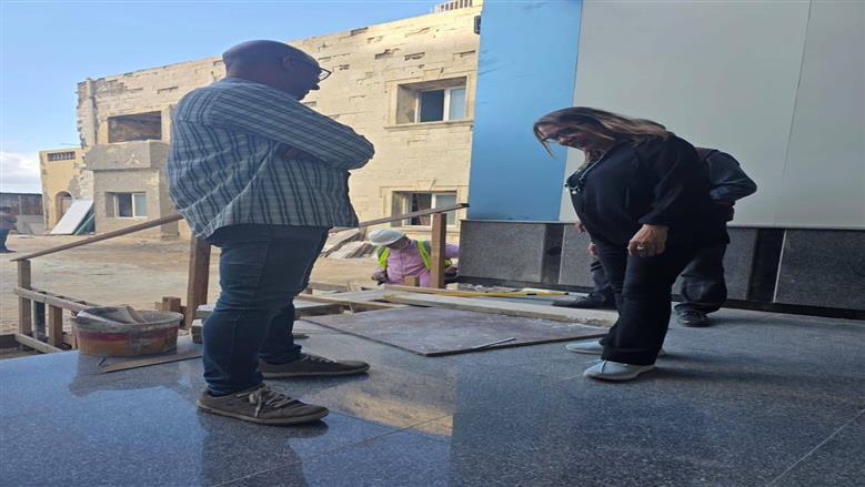 خلال متابعة رئيس أكاديمية الفنون في الإسكندرية اعمال التشطيبات النهائية والتجهيزات للإفتتاح