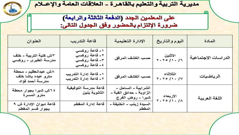 تدريب المعلمين