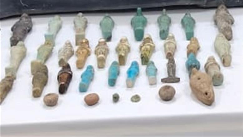 الداخلية تضبط 533 قطعة أثرية بحوزة مزارع ببنى سويف بقصد الاتجار