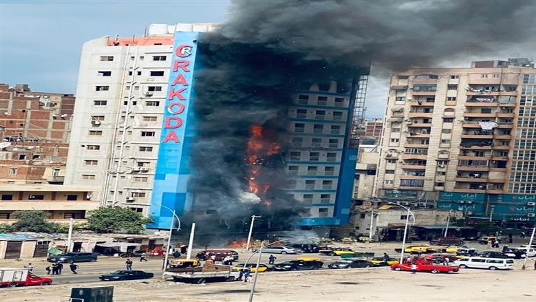 حريق مستشفى راقودة في الإسكندرية 