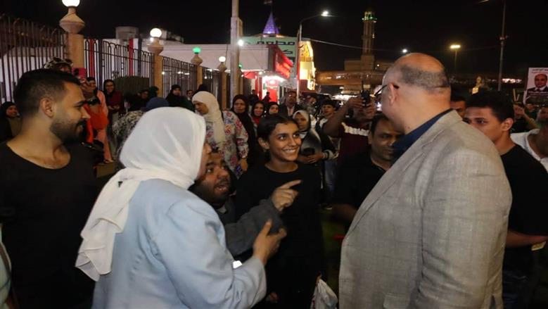 عريس وعروسه في افتتاح المتحف المصري الكبير بالقليوبية 