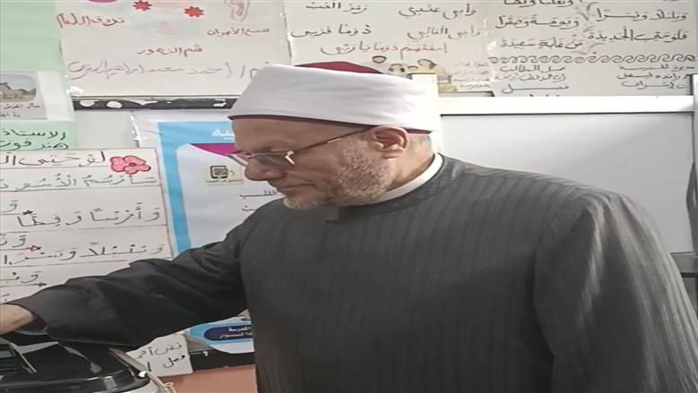 مفتي الجمهورية الأسبق يدلي بصوته في الانتخابات البرلمانيه