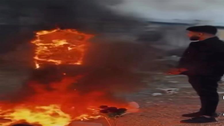 حقيقة حرق فستان عروس في غزة