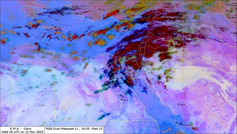 سقوط أمطار على بورسعيد