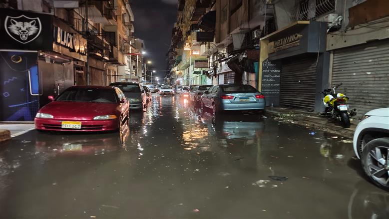 أمطار غزيرة على بورسعيد
