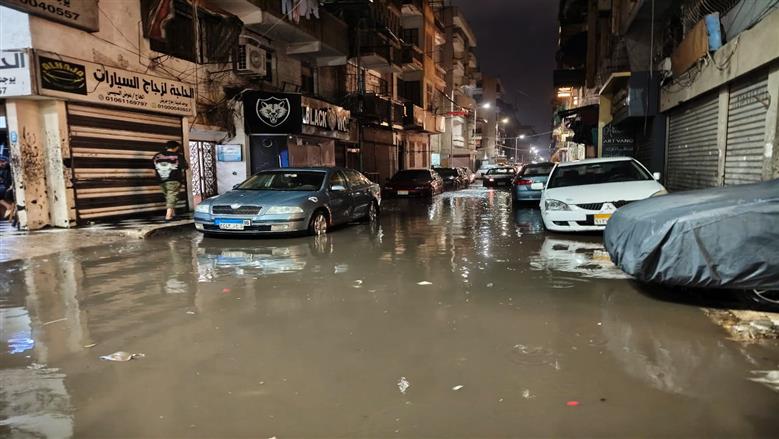 أمطار غزيرة على بورسعيد