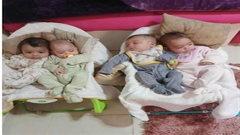 كارثة طبيعية حقيقية.. «نرمين» فوجئت بحملها في 4 توائم ببطن واحدة