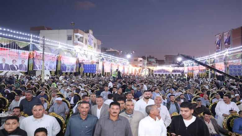 حشد شعبي في الشرقية لدعم مرشح حزب الجبهة الوطنية بمركز الحسينية 