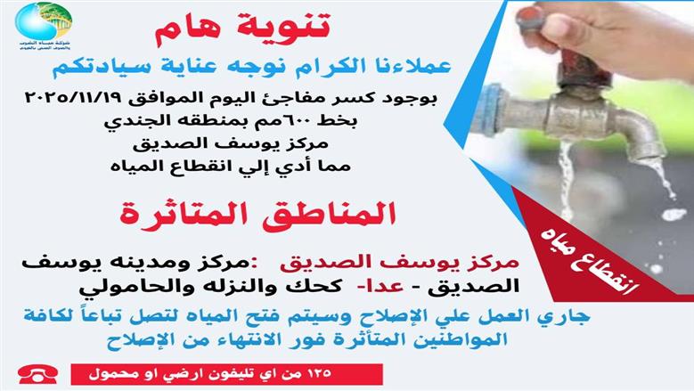 انقطاع المياه اليوم - أرشيفية