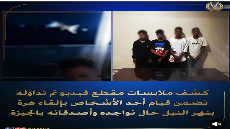التحقيق في واقعة إلقاء «قطة» بنهر النيل بعد تداول مقطع فيديو على مواقع التواصل