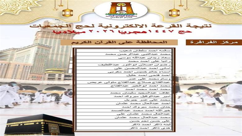 حج قرعة الجمعيات