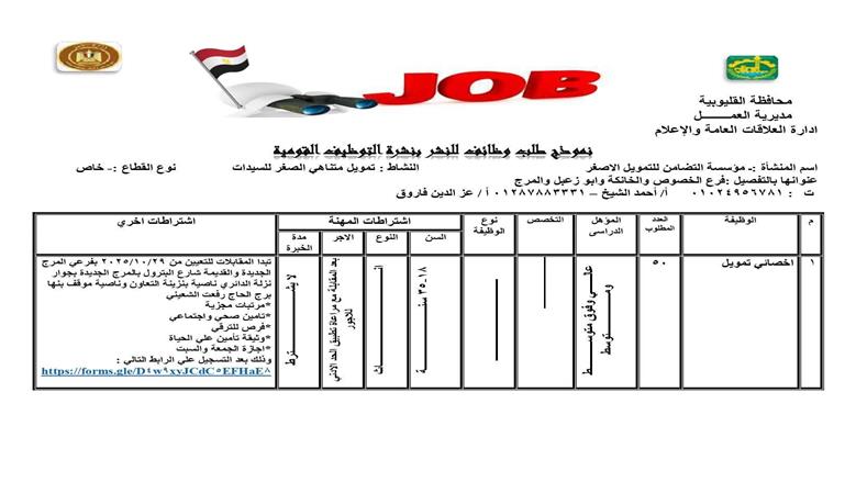 وظائف القليوبية