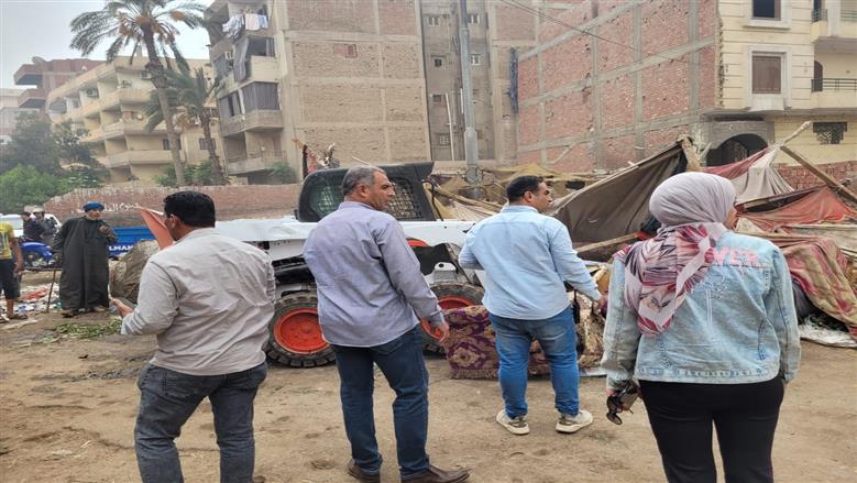 حملة إخلاء بنها من الأسواق العشوائية