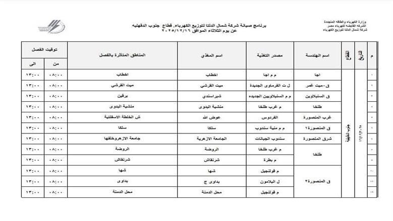 انقطاع الكهرباء