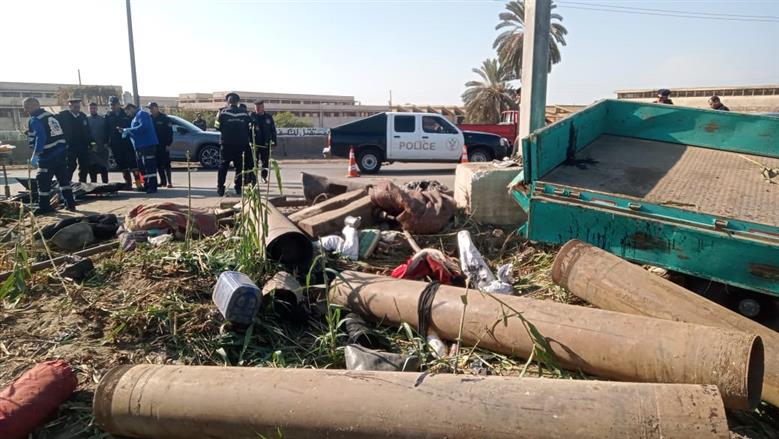 حادث انقلاب سيارة بالبحيرة