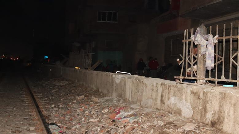 حادث حاويات قطار طوخ