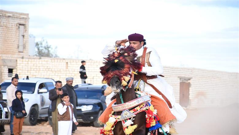 خلال فعاليات مهرجان الفروسية بمطروح ضمن إحتفالات محافظة مطروح بالعيد القومي