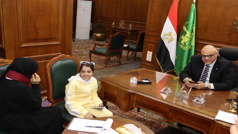 استقبال الطالبة ريتاج الفلسطينية بالقليوبية 