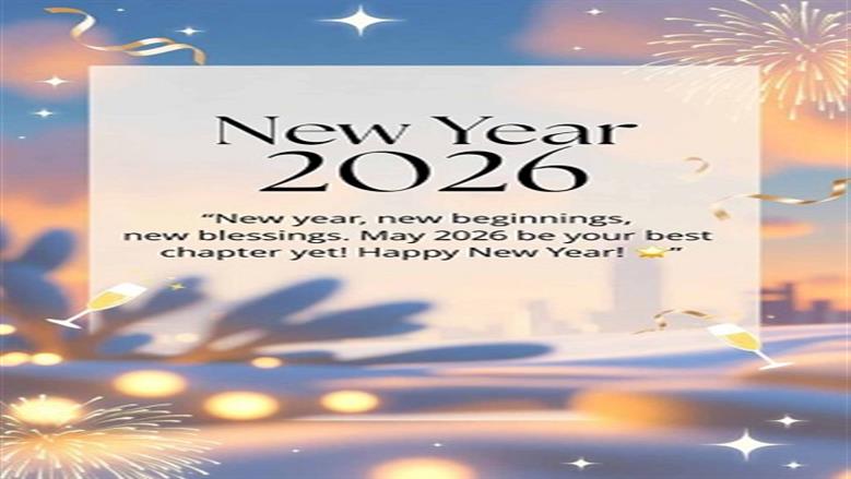 رسائل وصور للاحتفال بالعام الجديد 2026