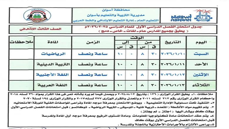 تعليم أسوان 