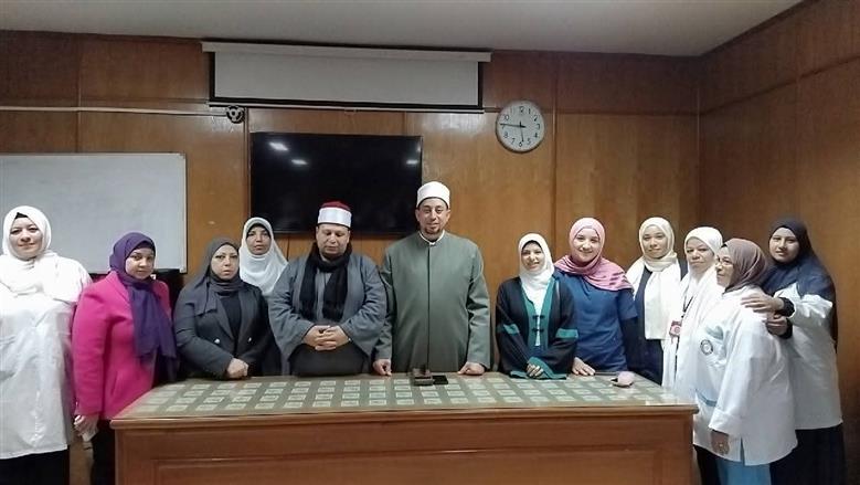 إطلاق قوافل الرحمة والمواساة للتوعية الدينية بين أطقم مستشفى بنها الجامعي 