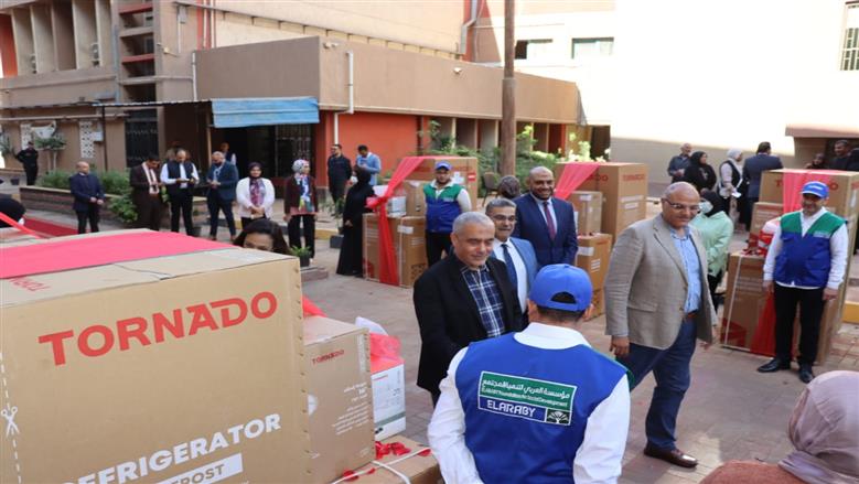 تسليم أجهزة كهربائية بالتعاون بين التحالف الوطني ومحافظة القليوبية