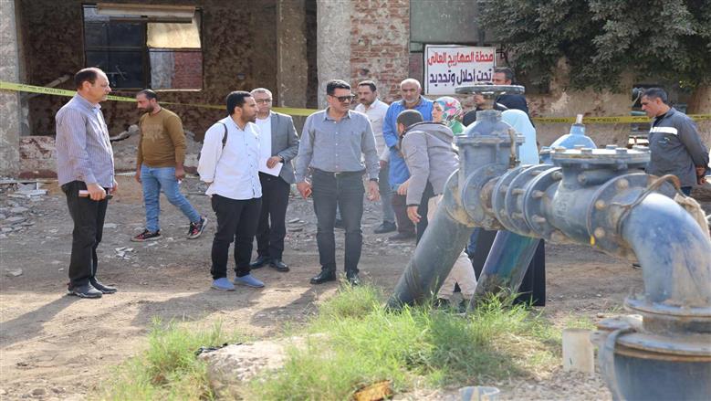 جولة رئيس شركة مياه الشرب والصرف بالقليوبية