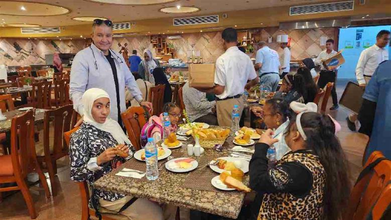 حفلة اطفال ذوي الاعاقة بفندق سياحي في مرسي علم 