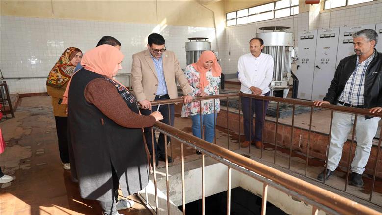 جولة رئيس شركة مياه الشرب والصرف بالقليوبية 