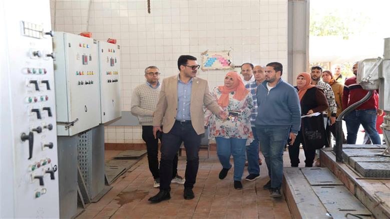 جولة رئيس شركة مياه الشرب والصرف بالقليوبية 