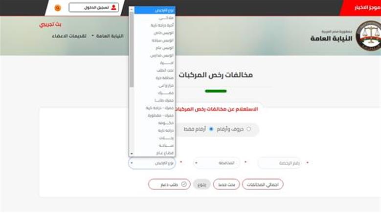 مخالفات المرور