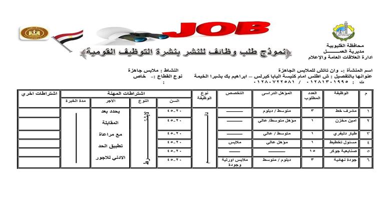 وظائف القليوبية 