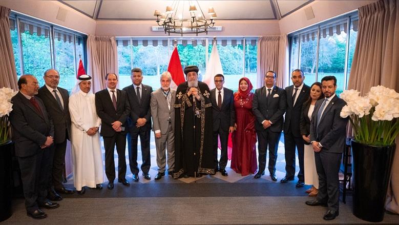 السفارة المصرية في بولندا تقيم حفل عشاء على شرف البابا تواضروس 