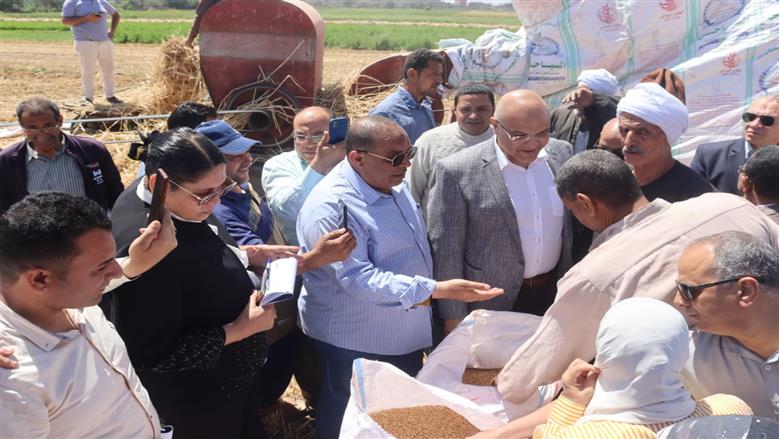 محافظ القليوبية يشدد على ضرورة تطبيق معايير السلامة والأمان في صوامع القمح