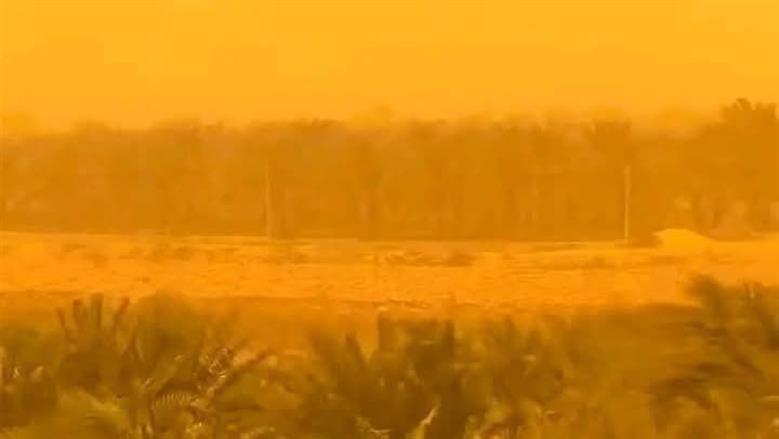 العاصفة الترابية علي طريق سيوة مطروح 