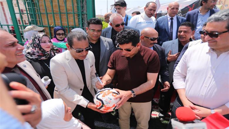 افتتاح ملعب نادي كفر سعد بدمياط