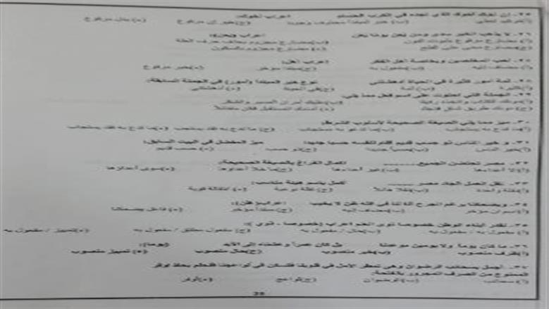 المراجعة النهائية للنحو 2025