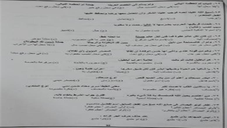 المراجعة النهائية للنحو 2025