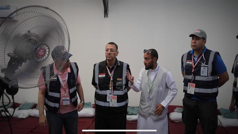 رئيس بعثة الحج يتفقد تجهيزات مخيمات حجاج القرعة استعدادًا للتصعيد إلى عرفات