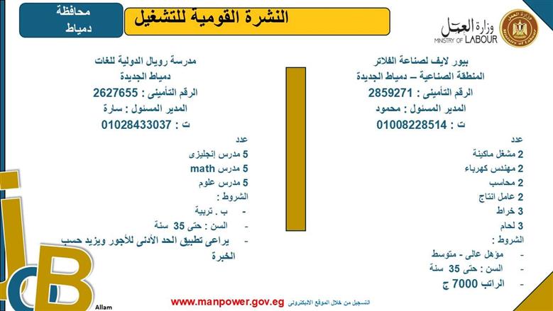 وظائف وزارة العمل