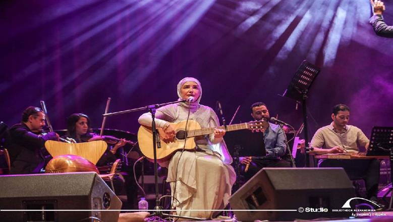 عايدة الأيوبي في مكتبة الإسكندرية