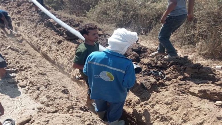 مد خطوط مياه الشرب الجديدة