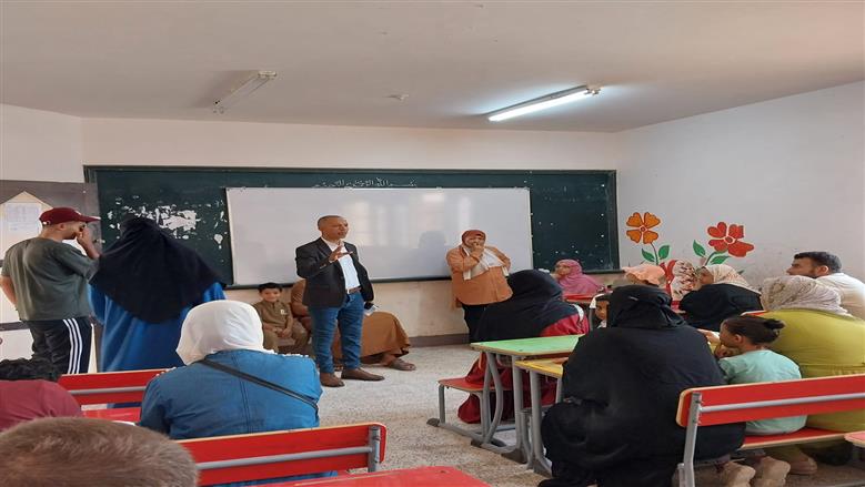 خلال لجنة انعقاد اختبارات القبول للطلاب بمعهد مطروح النموذجي